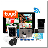 Комплект беспроводной Wi-Fi домофон SkyNet 1000 (1+1+Titan) + камера и замок