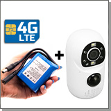 Автономная 4G камера JMC-GH56-4G с аккумулятором 3000 + переходник