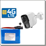 Уличная 4G камера JMC-F1-4G с аккумулятором 9800 + переходник